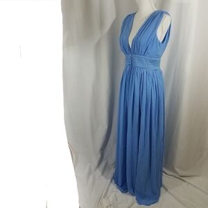 Fashion Nova Blue Chiffon Dress L NWT